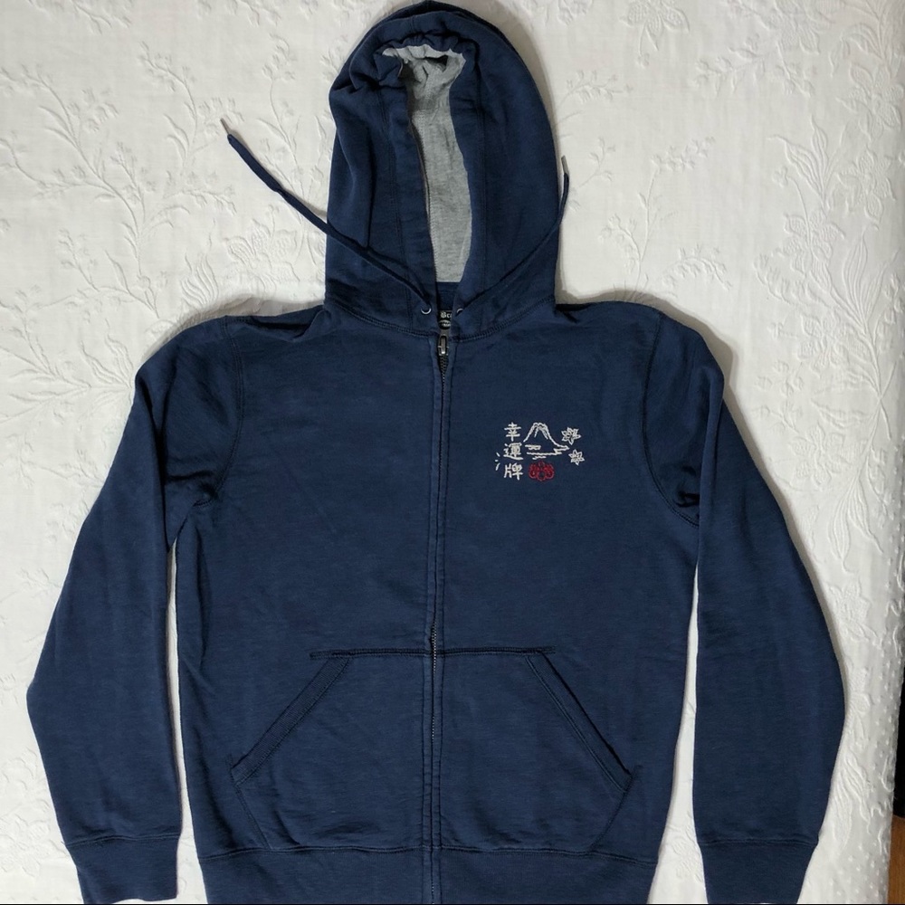 Lucky Brand Hoodie NWOT Jacket Embroidered Yokosuka Sweatshirt Size Small - Picture 12 of 12